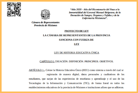 Proyecto de Ley de Historia Educativa Única