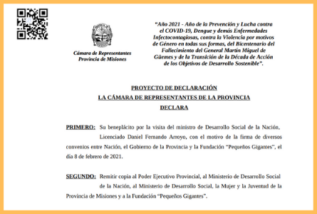 Visita del Ministro de Desarrollo Social de la Nación
