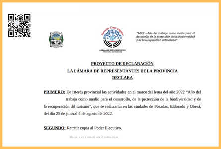 "2022 Año del trabajo como medio para el desarrollo, de la protección de la biodiversidad y de la recuperación del turismo"