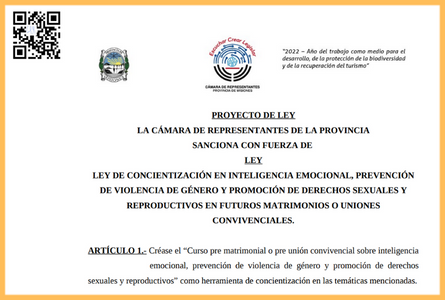 Curso pre-matrimonial o pre-unión convivencial sobre "Inteligencia Emocional, Prevención de Violencia de Género y Promoción de Derechos Sexuales y Reproductivos"