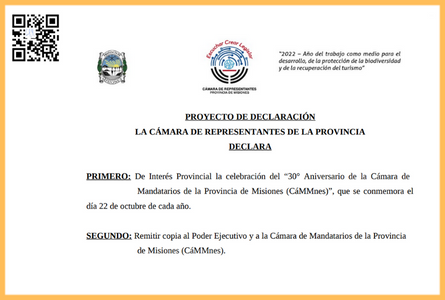 30.° Aniversario de la Cámara de Mandatarios de Misiones