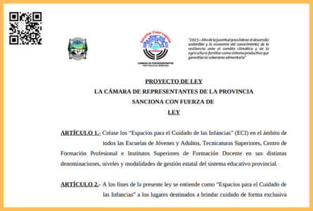 PROYECTO DE LEY - "Espacios para el Cuidado de las Infancias"