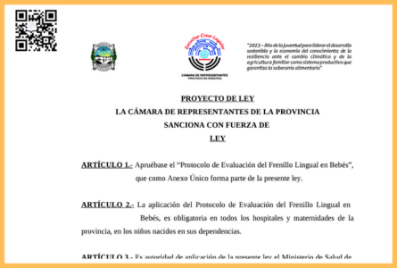 PROYECTO DE LEY – "Protocolo de Evaluación del Frenillo Lingual en Bebés".